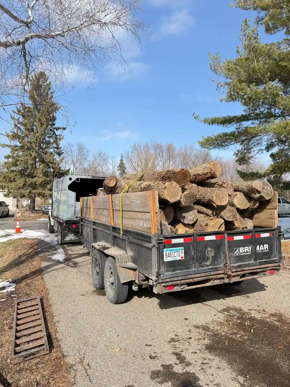 Wood chips and branches hauling service